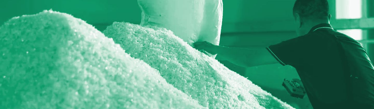 Clean processed recycled PET, green duotone